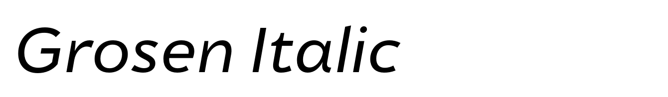 Grosen Italic